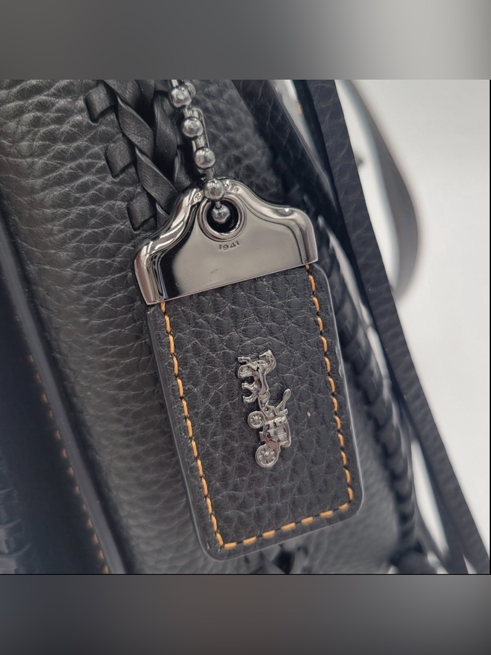 Coach 1941 Whiplash Saddle Bag, Black ππ - Picture 9 of 16